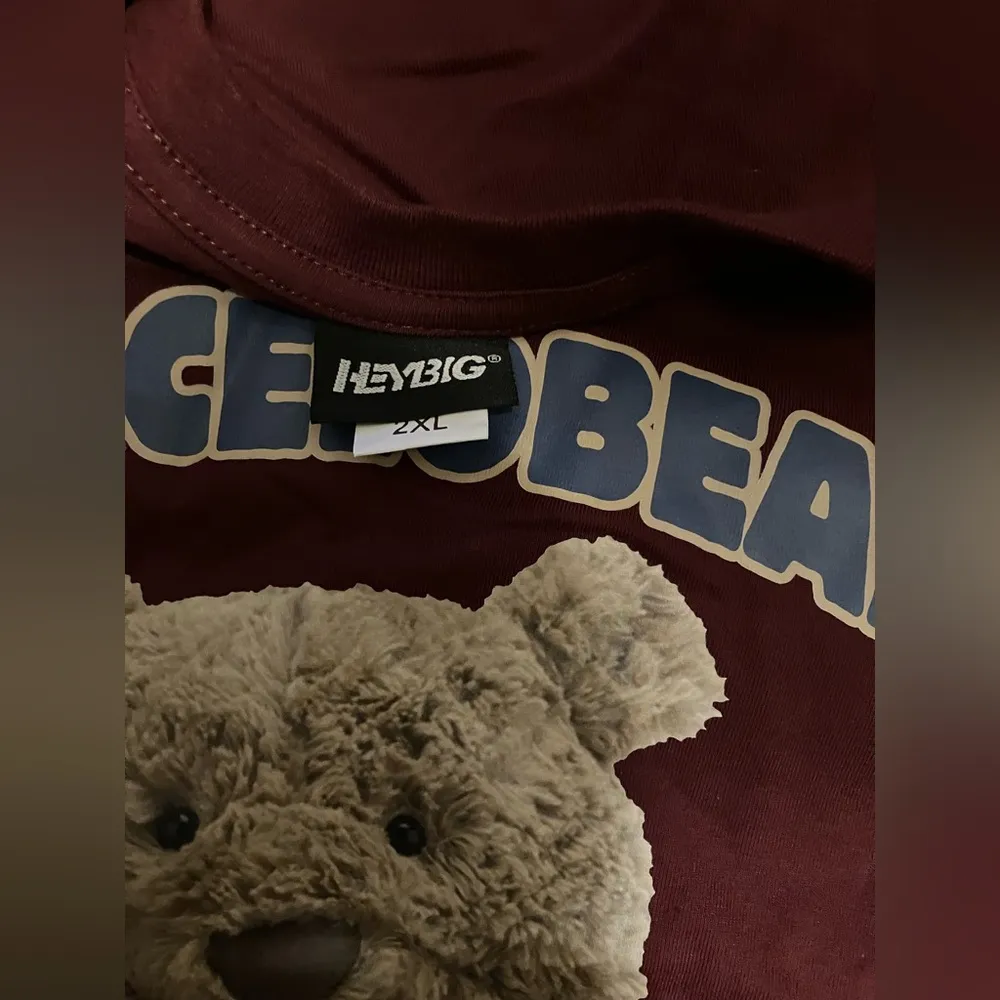 HeyBig Teddy Bear 100% Cotton Long Selves T Shirt - Image 5