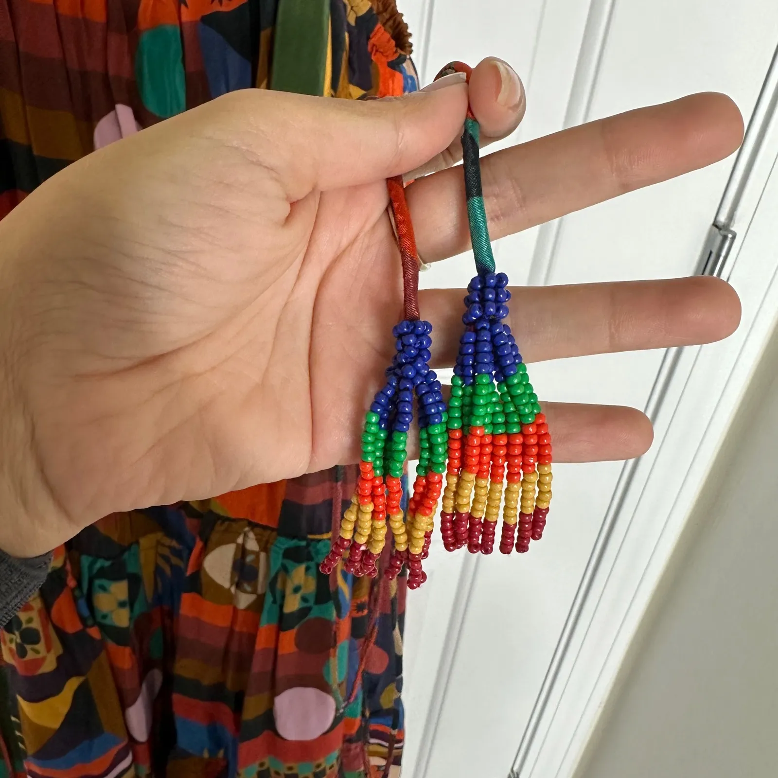 Farm rio tropical shapes sleeveless tiered midi dress large‎ vacation resortwear - Image 11