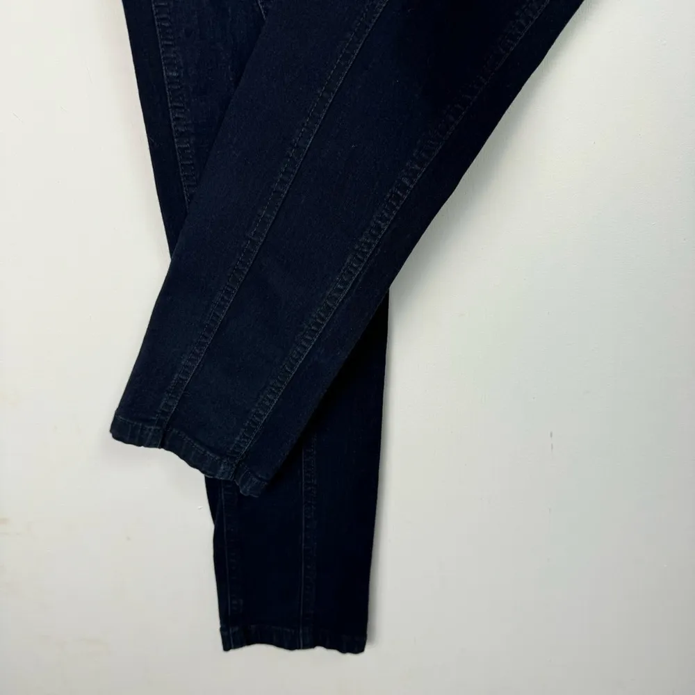 Praire Underground Nouveau Denim Leggings Sz Small Curve Seams Artsy Blue - Image 6