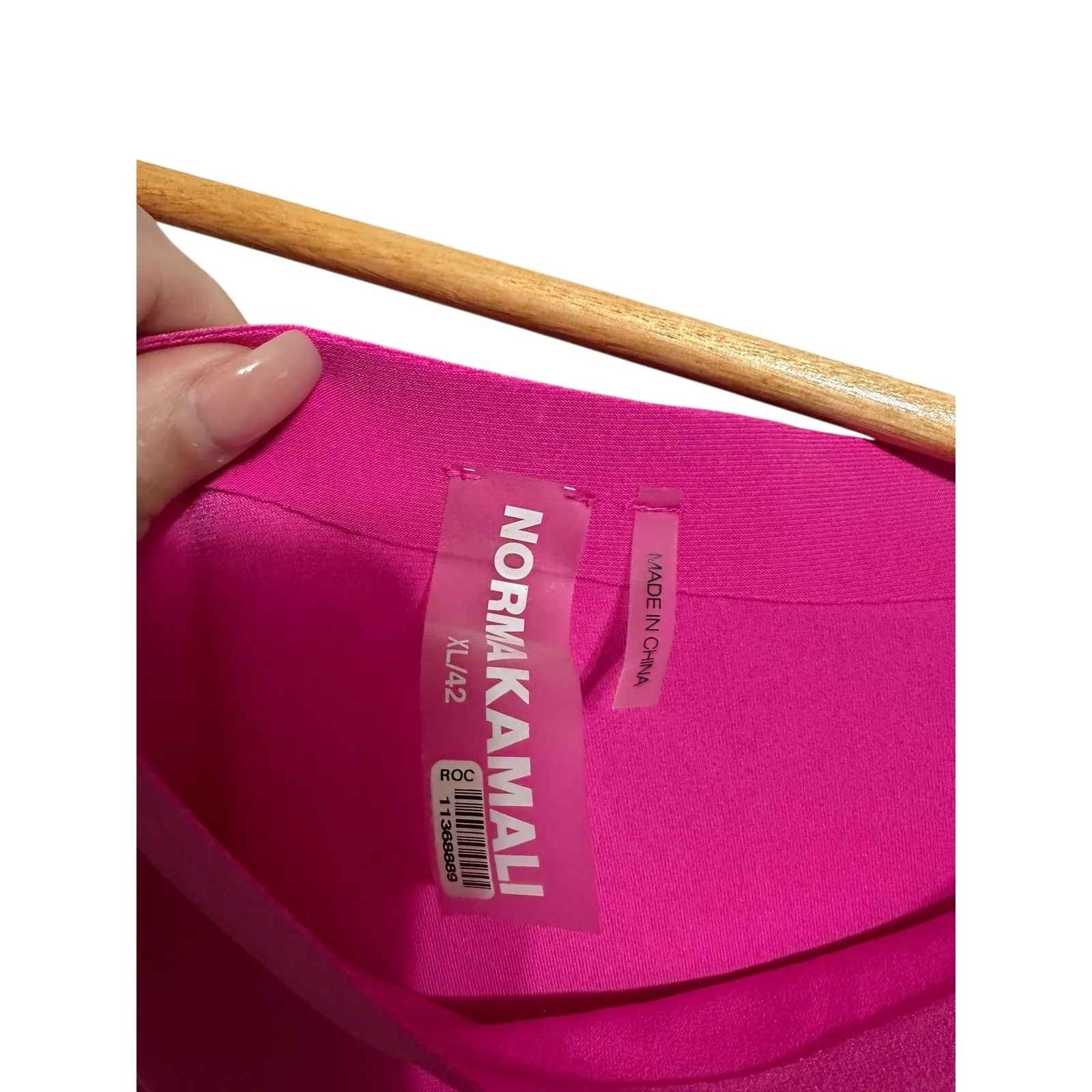 Norma Kamali x REVOLVE Drop Shoulder Fitted Gown Orchid Pink Maxi Dress Slit XL - Image 4