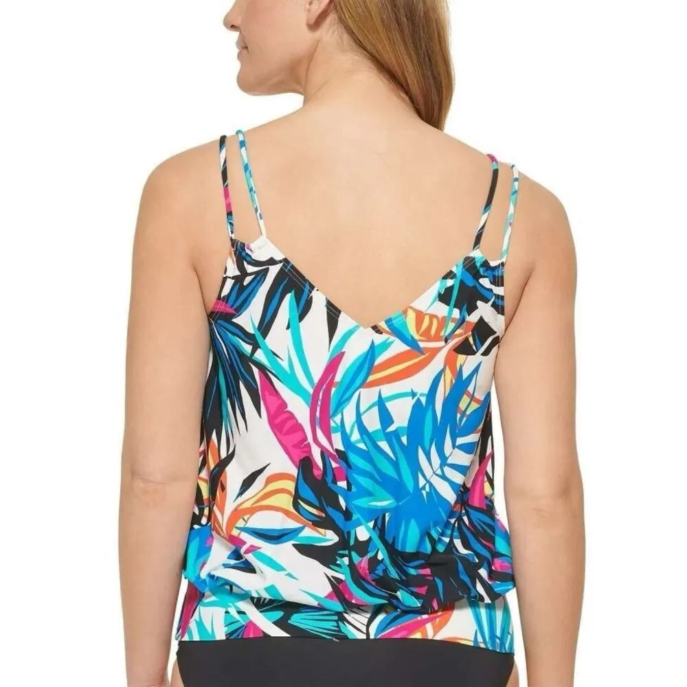Calvin Klein Tankini Top Tropical Rainforest Size Small - Image 2