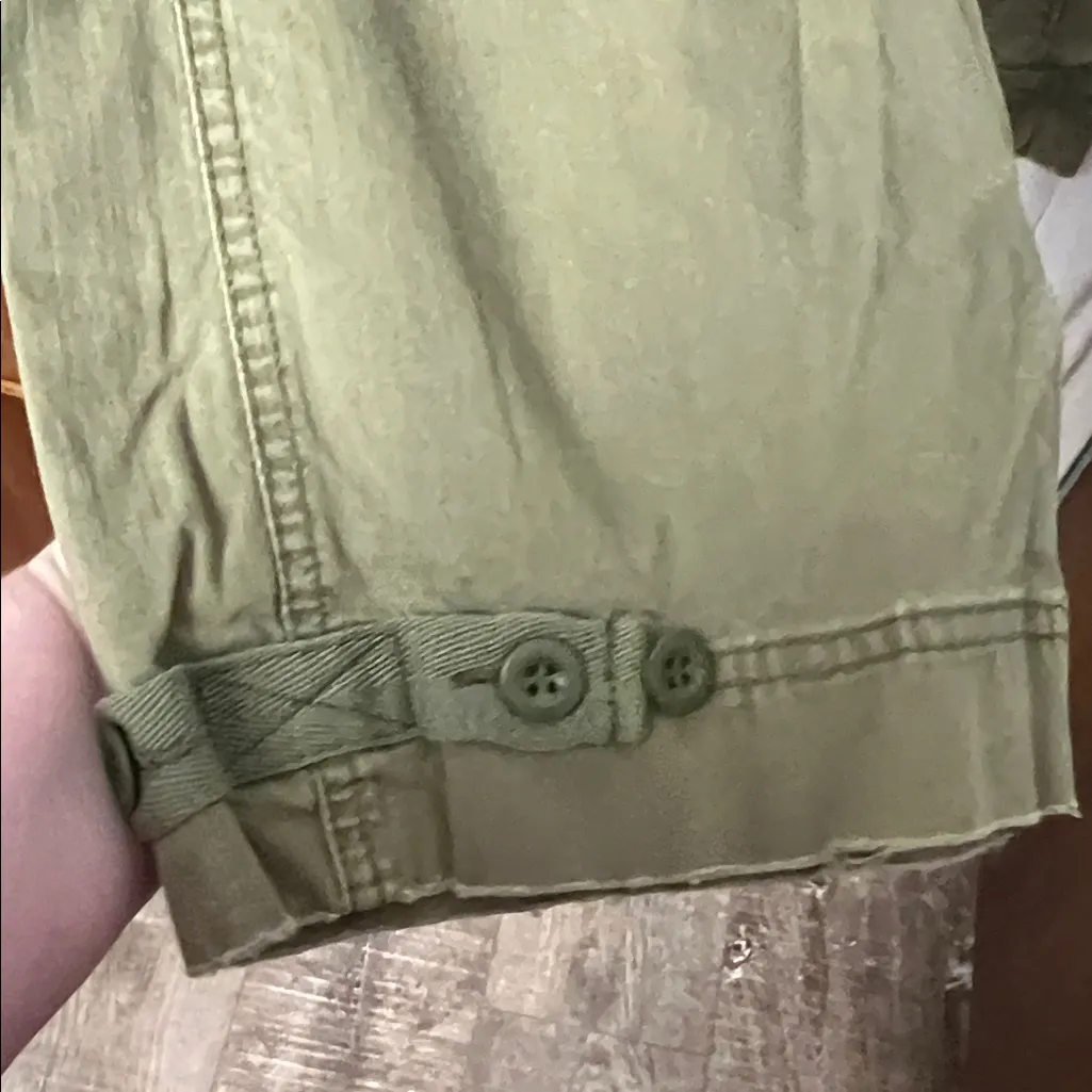 Lucky Brand Y2K Women's Dungarees Olive Green Utility Pants Size 8/29 - Image 4