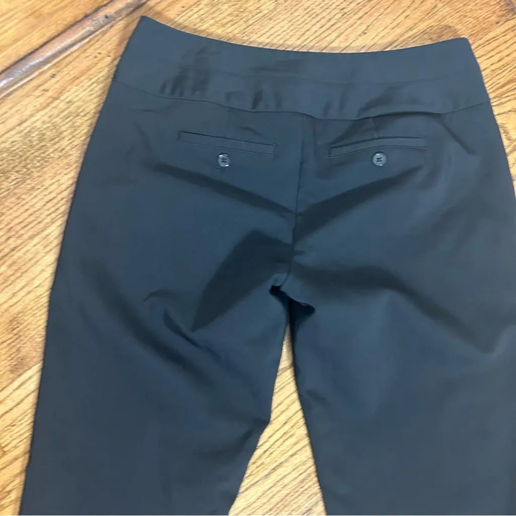 ELLE Black Dress Pants Casual Work Easy Care Fit And Flare Size 4 - Image 7