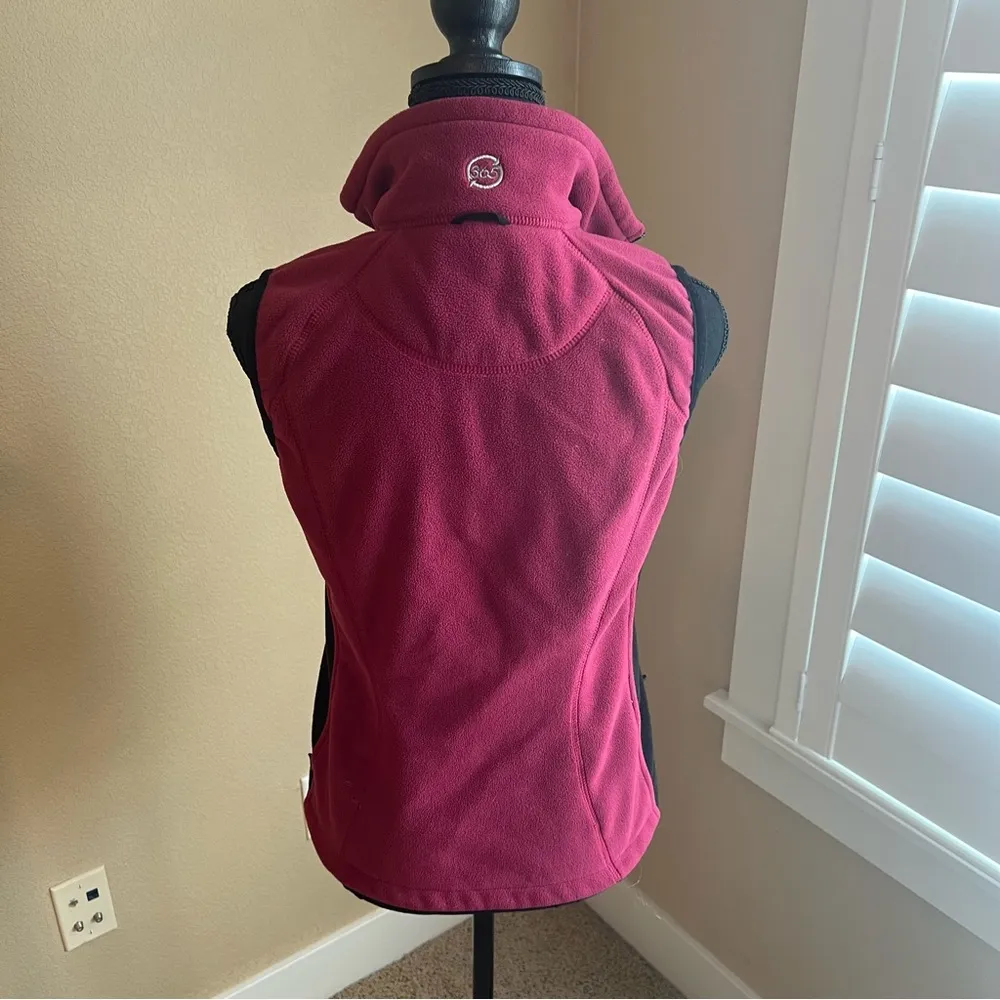 Eddie Bauer Windcutter 365 Fleece Jacket Vest Size XS Plum Color Polarte… - Image 2
