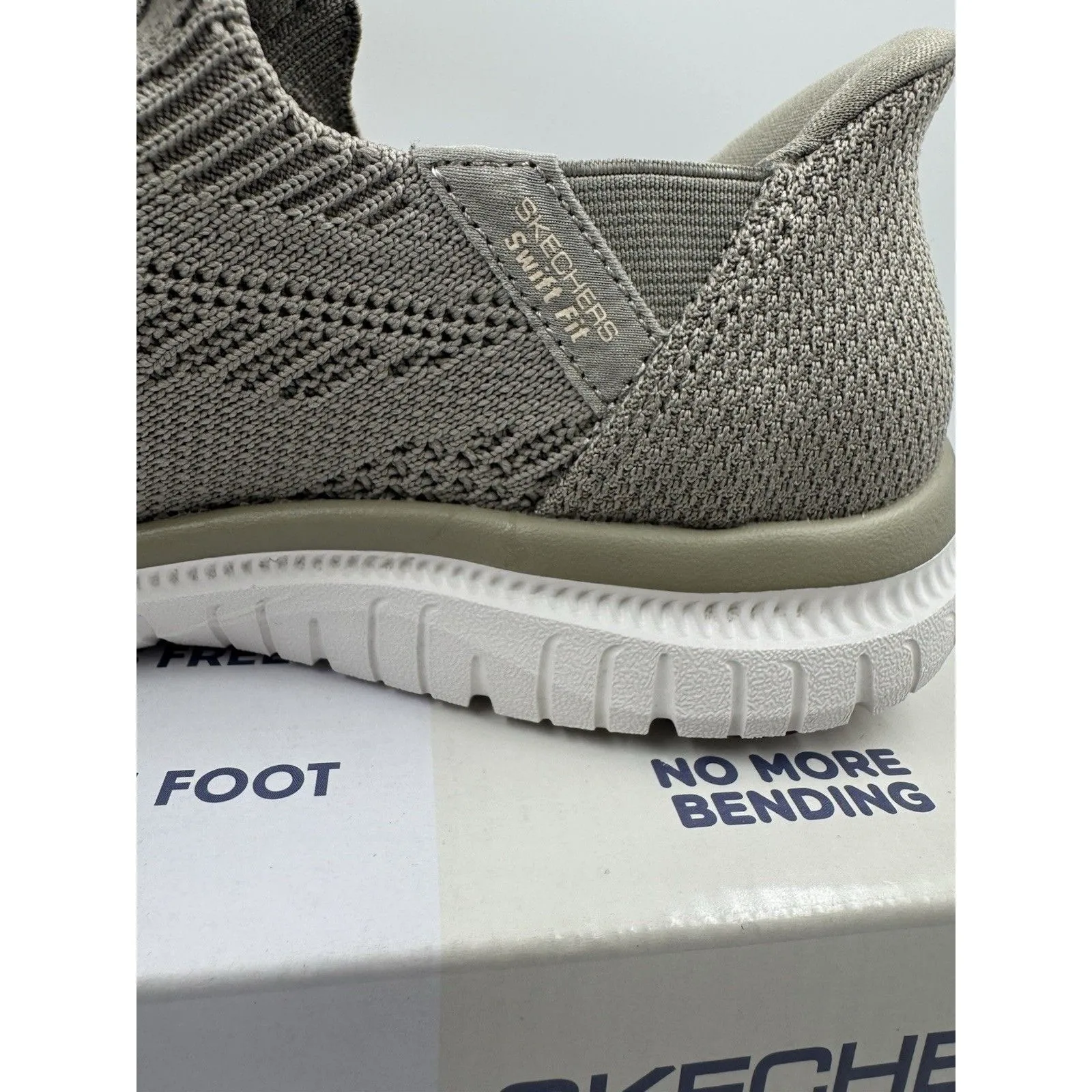 Skechers Women's Taupe Virtue Swift Fit Sneaker Hands Free Memory Foam Size 7.5 - Image 11