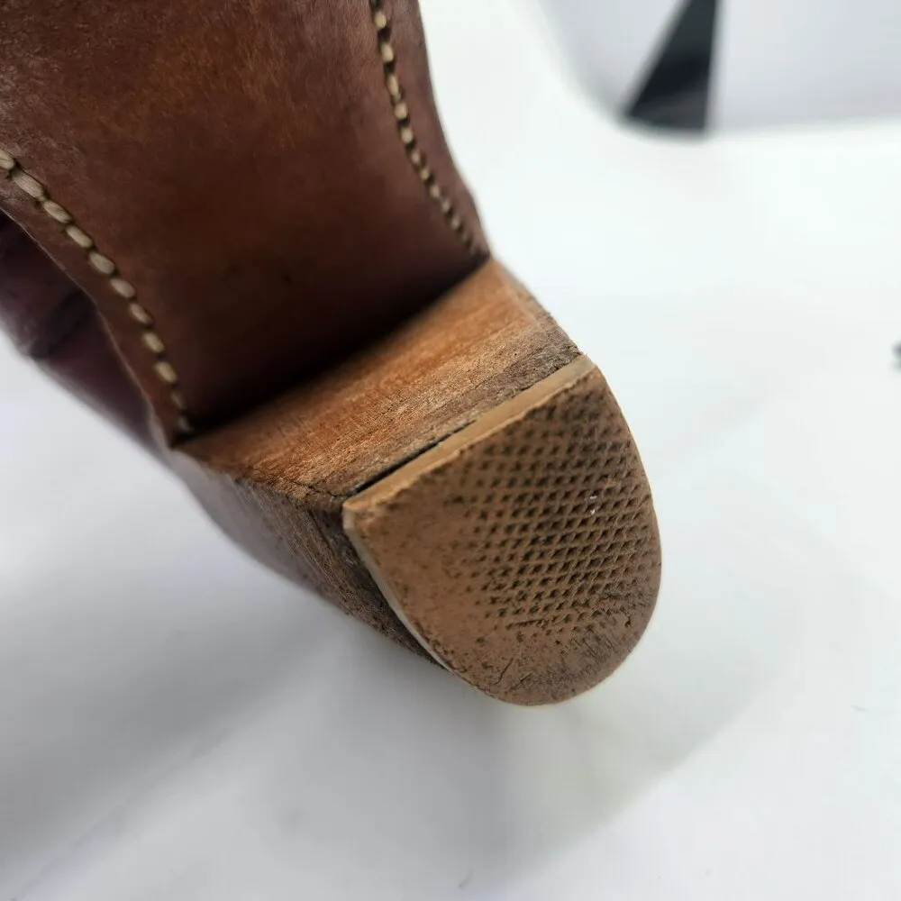 Dingo  Country Western Cowgirl Core Brown Leather Boho Boots Vintage 6.5 USA - Image 12