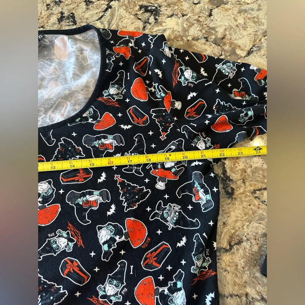 Killstar XXL Sleep shirt Goth Gnomies Halloween Coffin Night Gown - Image 5