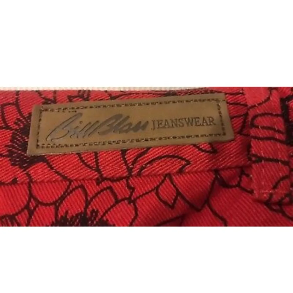 Vintage 90’s Bill brass red floral jeans 14 bohemian - Image 8