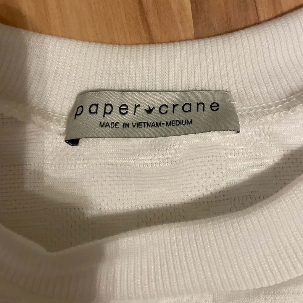 Paper Crane White Quilted Sweater/Shorts Set - Image 5