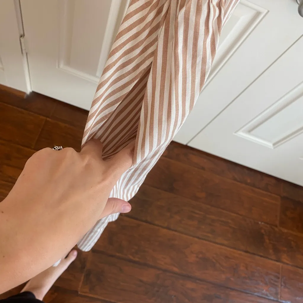 Striped Tan Dress - Image 5