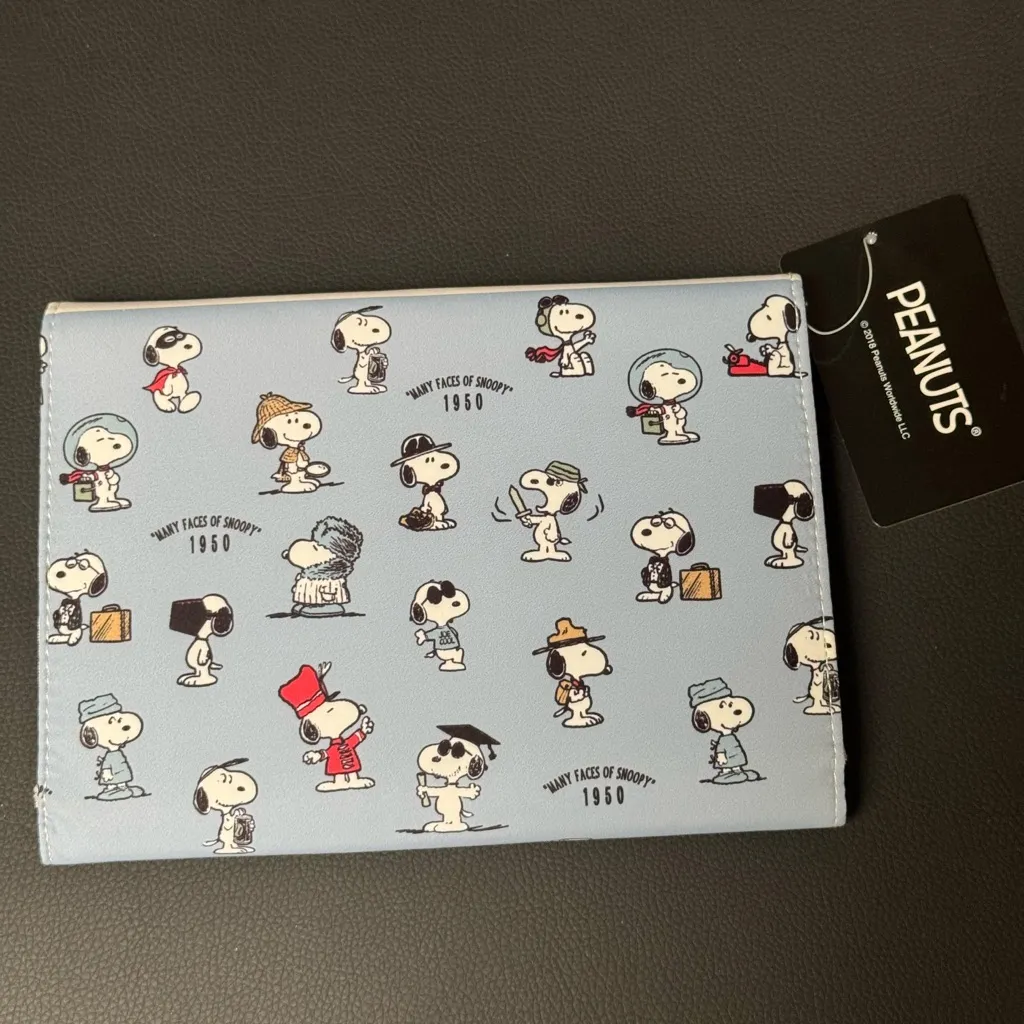 Snoopy Peanuts Purse Clutch Wallet Bag Blue - Image 2