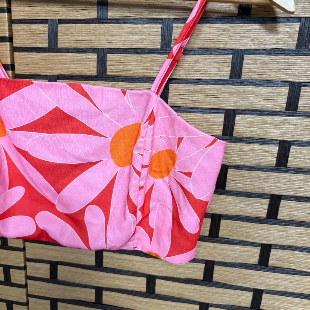 Cider Pink Floral Crop‎ Top Size Medium - Image 4