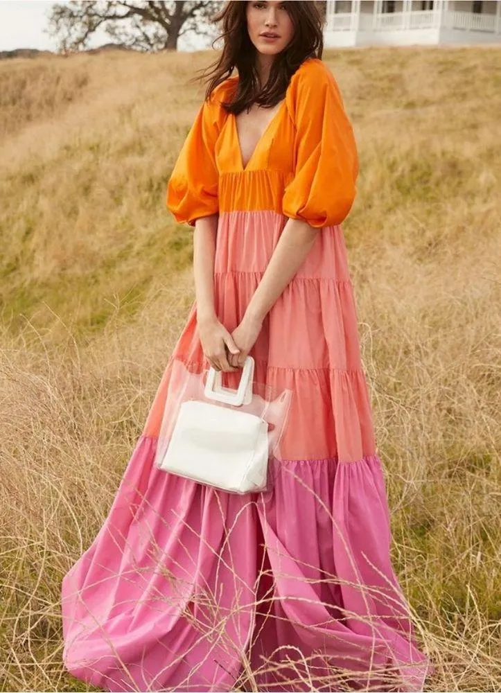 STAUD Meadow Maxi Tiered Dress, Size M New w/Tag Retail $375 SOLD OUT! - Image 16