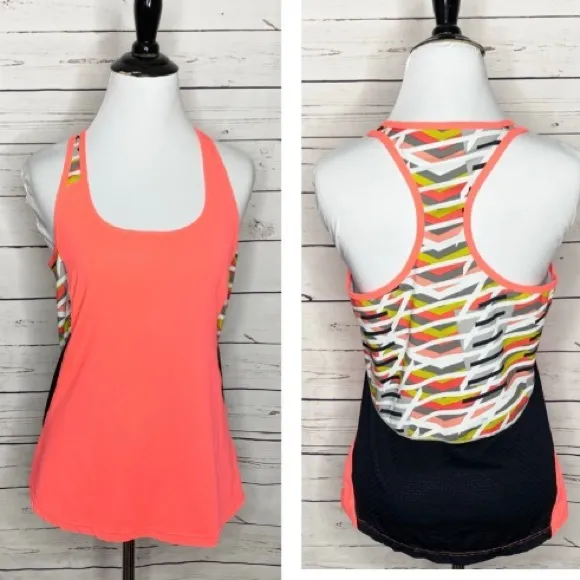 Fabletics Neon Racerback Workout Tank Top Size 6 Small - Image 2