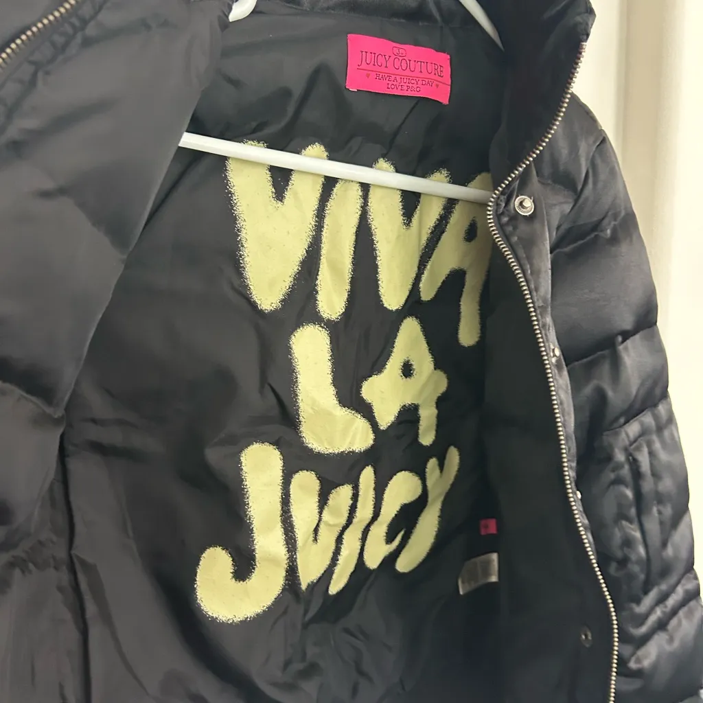 Vintage Juicy Couture Y2K Down Puff Jacket Bomber Jacket Small Iconic - Image 3