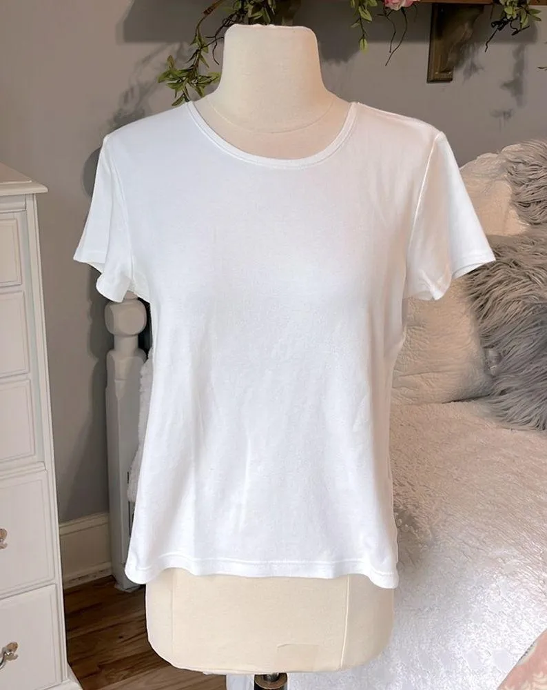 White Cotton Short Sleeve - Image 4