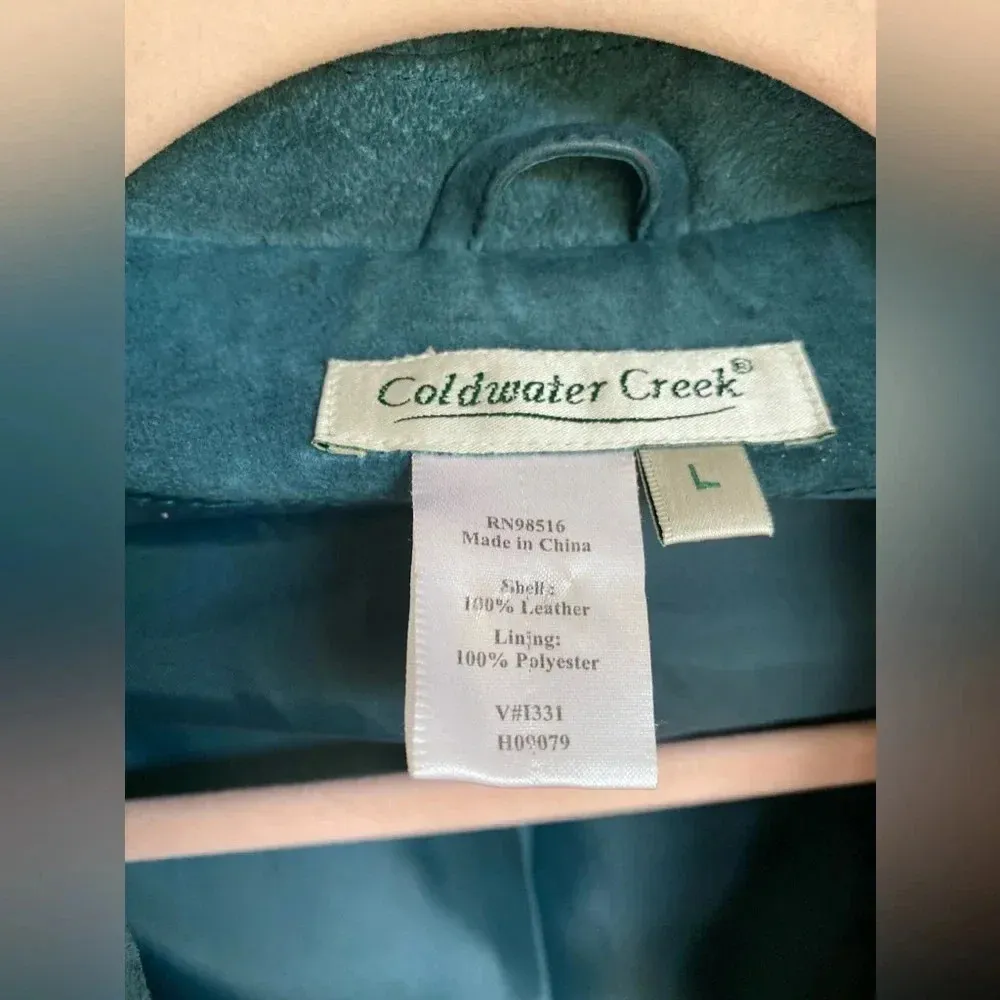 Vintage Coldwater Creek Leather Jacket Biker Moto Coat Downtown Streetwear Retro - Image 7