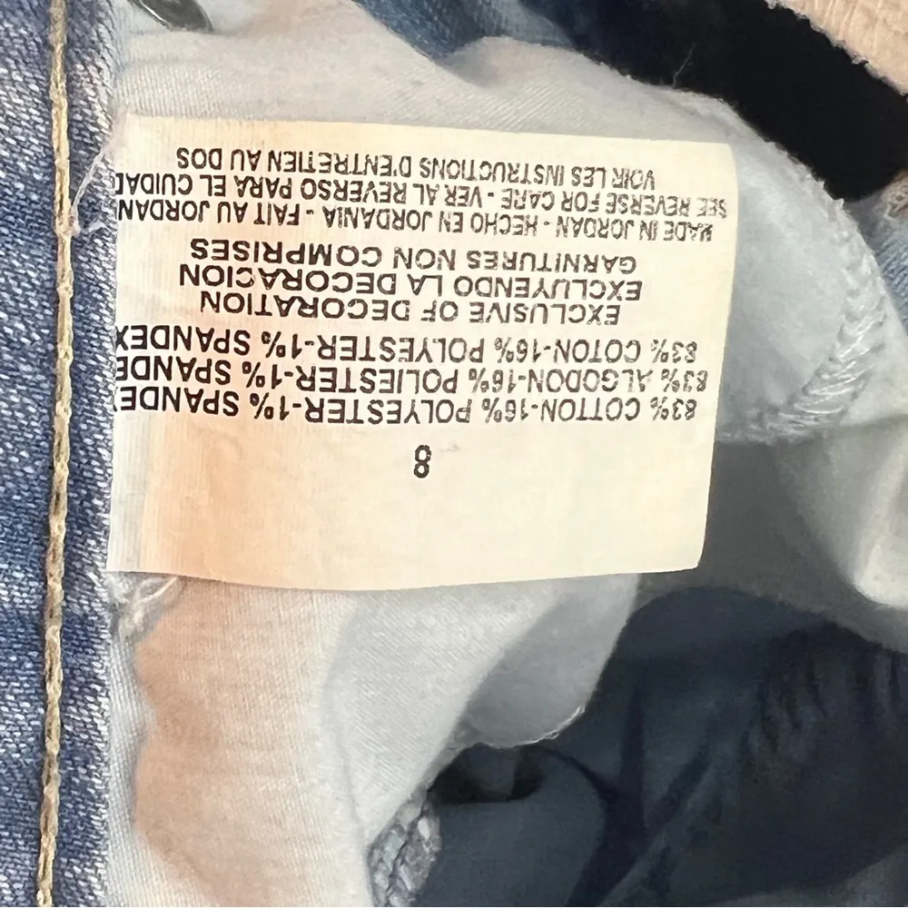 Bandolino  Blu Size 8 Bohemian No Cuff Capris Front Pockets & Back Button… - Image 10