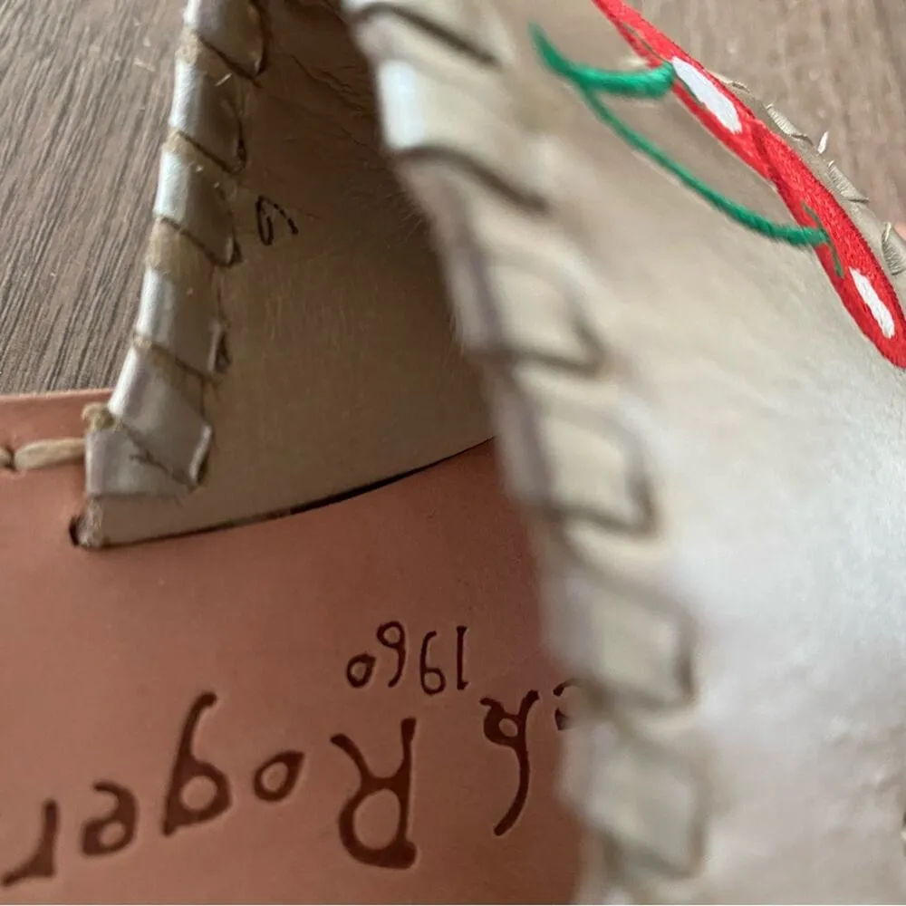 Jack Rogers Whipstich Cherry Gold Thong Sandals size 6 - Image 9