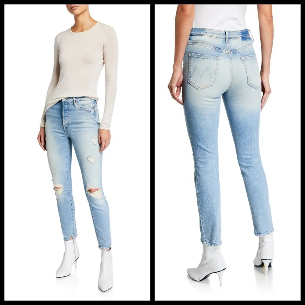 đź’•MOTHER SUPERIORđź’• Super Stunner Ankle Jeans Say Amen Again! 26 *Missing Button Blue - Image 8