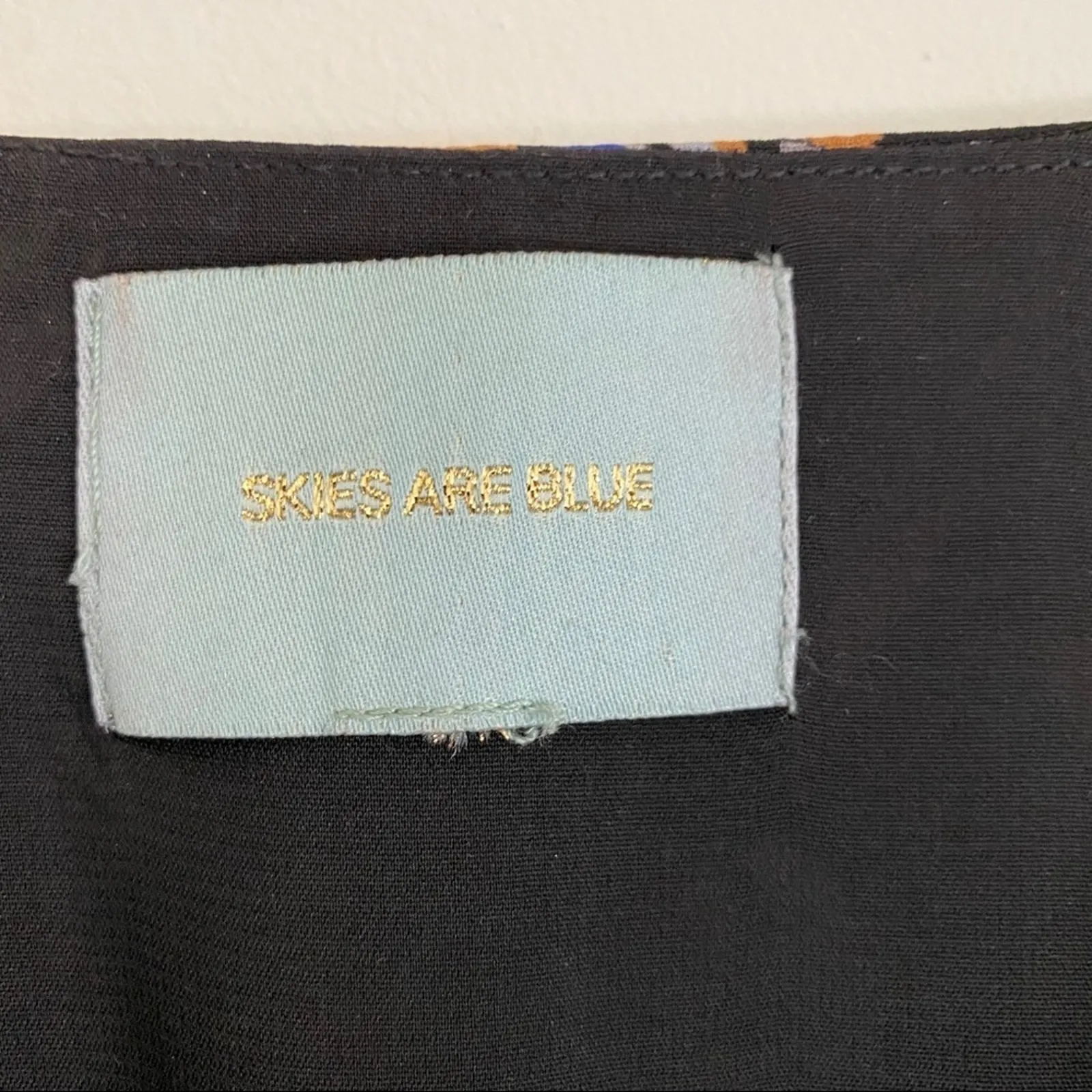 Skies are Blue dress women's M floral faux wrap knee length long sleeve shift - Image 8