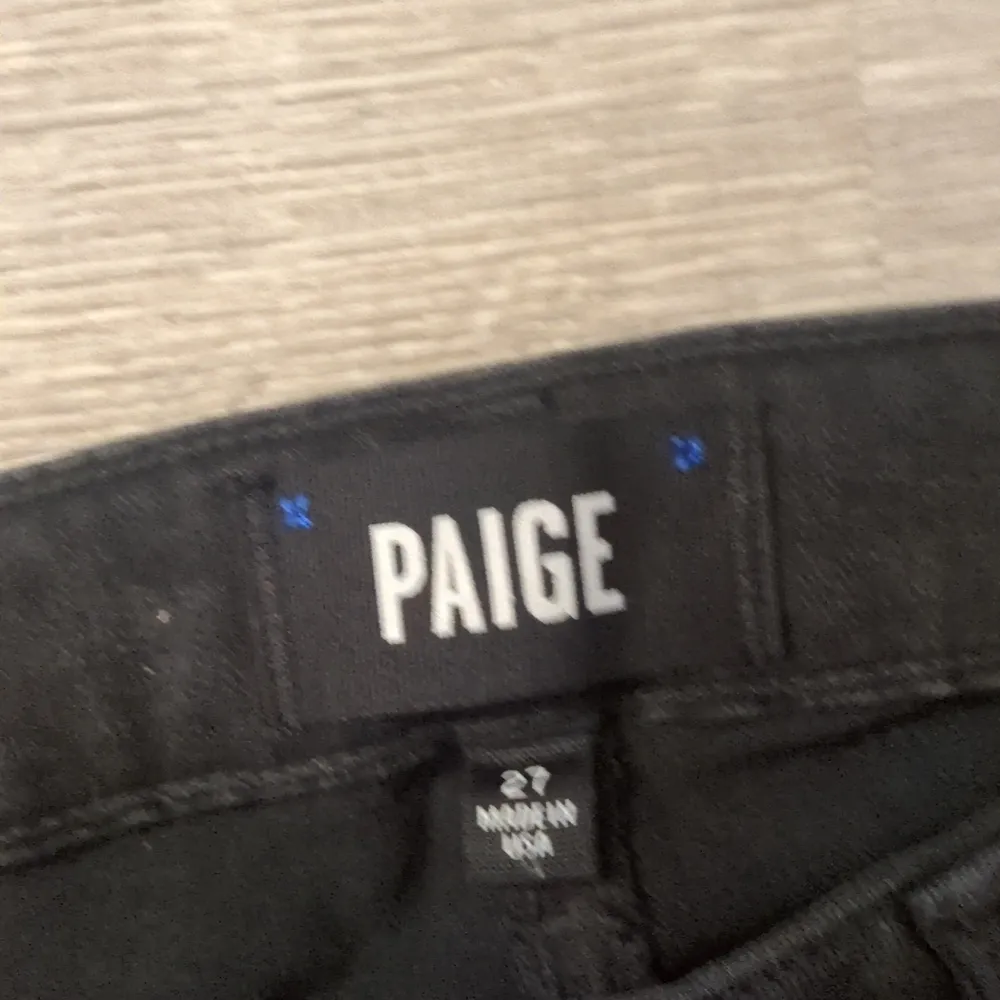 Paige transcend verdugo ultra skinny black fog destructed jeans size 27 - Image 5