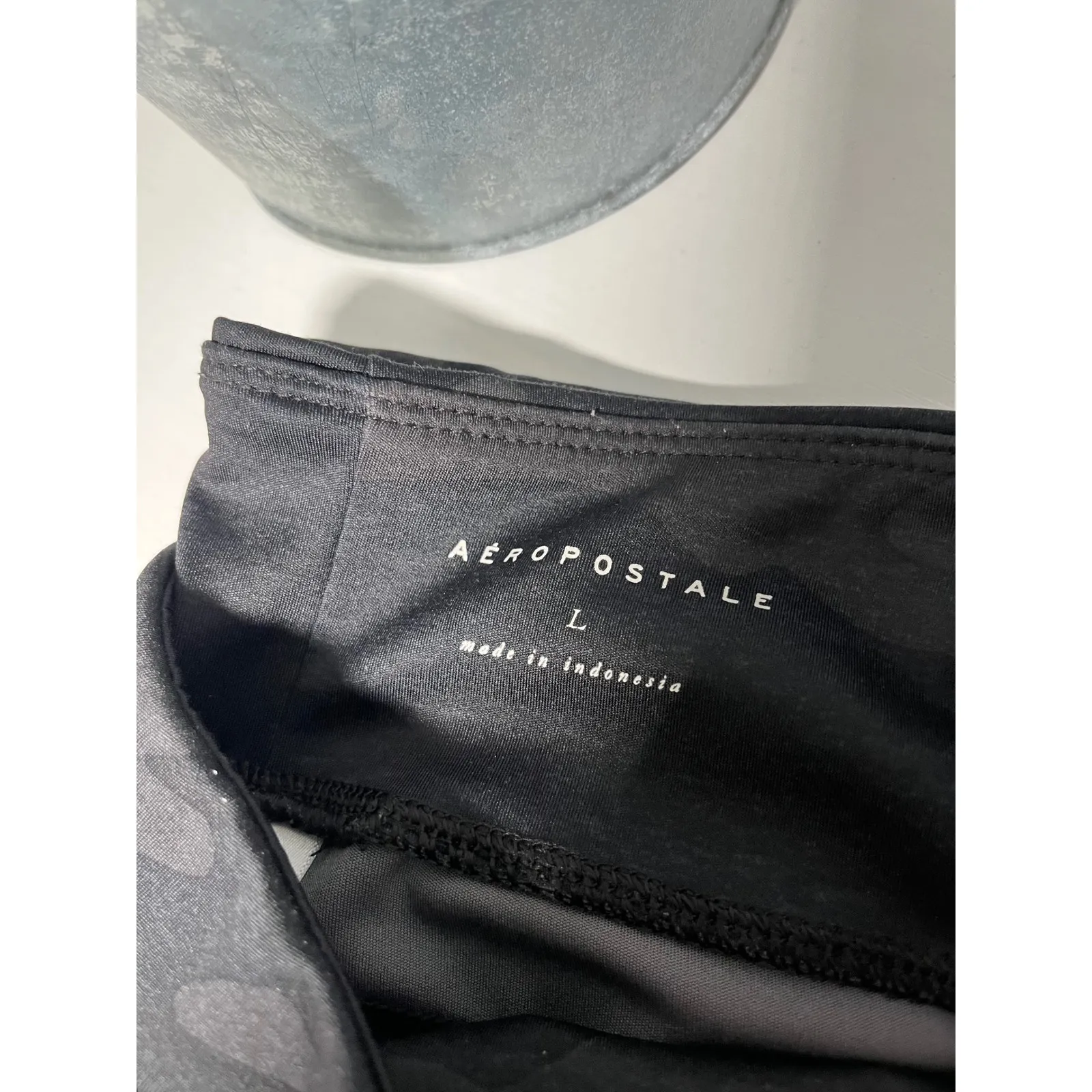 Aeropostale Legging Size L Black Camo Blue Activewear Pockets - Image 4