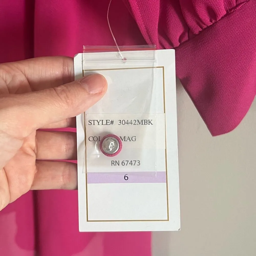 Bleecker 126 NWT Women 6 Pink 70s Barbiecore Cocktail Wedding FitandFlare Dress - Image 9