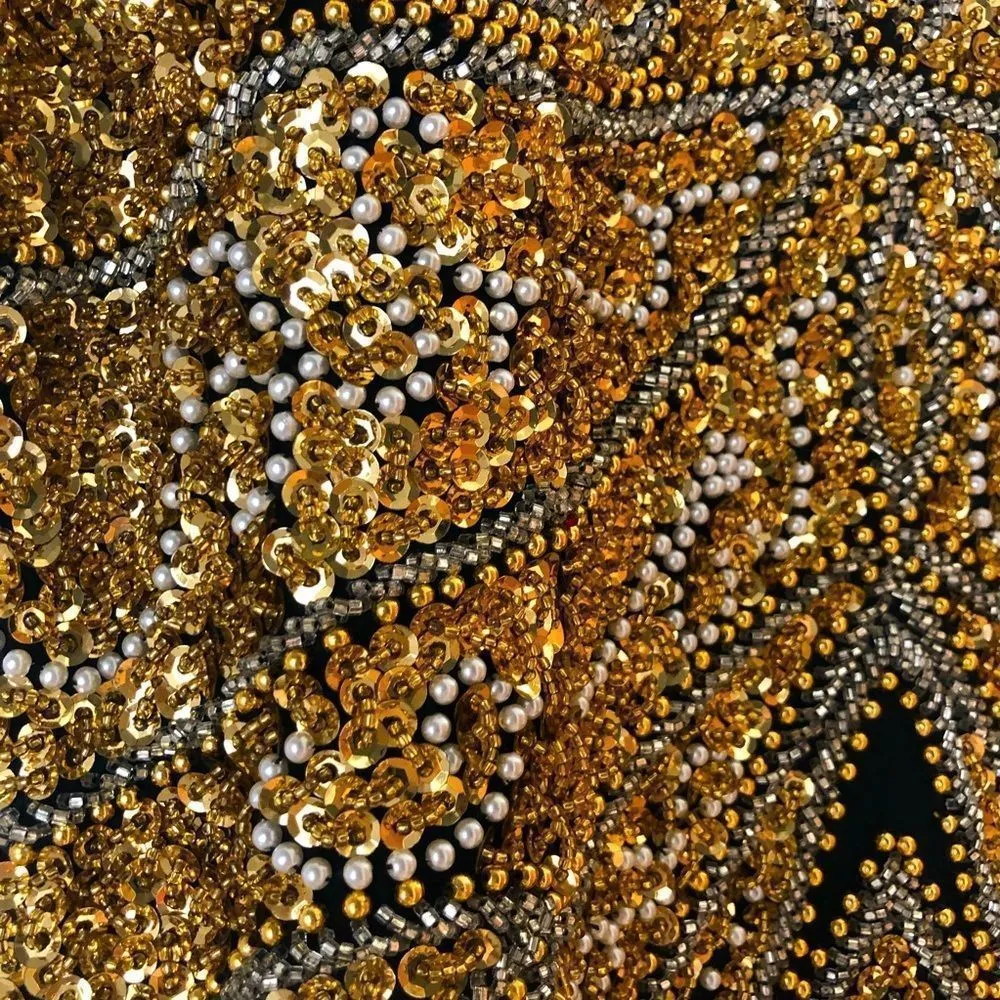 RED CARPET Evening Dress, Sequins and Beads💥 Black Size 10 - Image 9