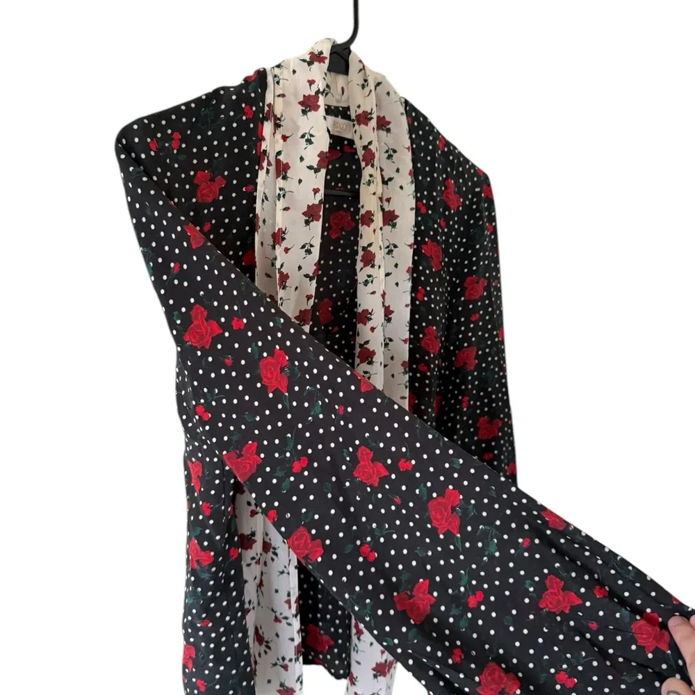 Rixo London Angie Blouse in Rose Garden Red - Image 7