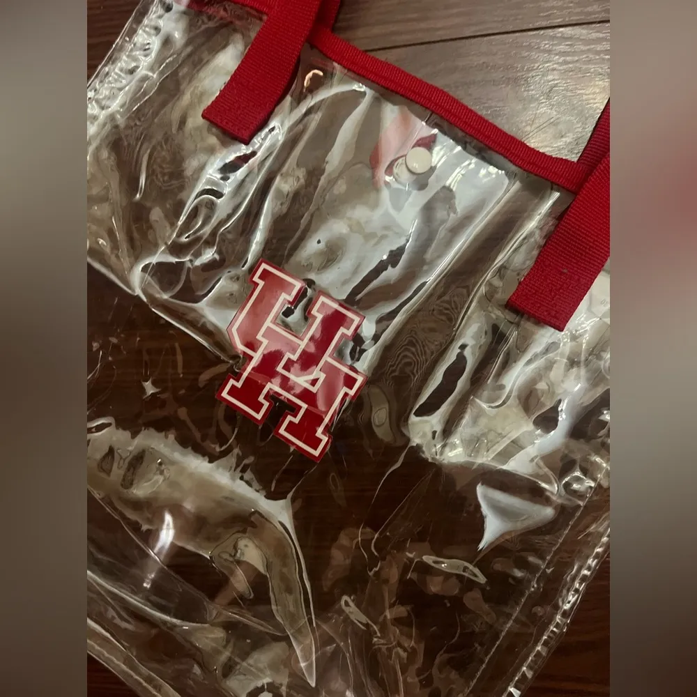 Logo brands University of Houston clear tote bag Red - Image 3