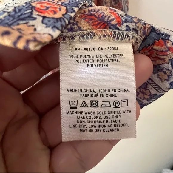 ANTHROPOLOGIE HD IN PARIS Chinoiserie Peasant‎ Blouse BOHO FLORAL SHEER Size 2 - Image 8