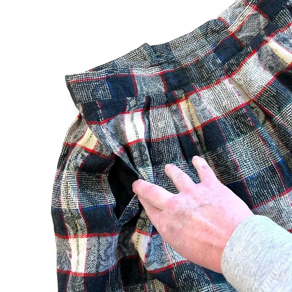 California Select Originals Wool Plaid Skirt Sz Large ASO Clueless Mean Girls Black - Image 4