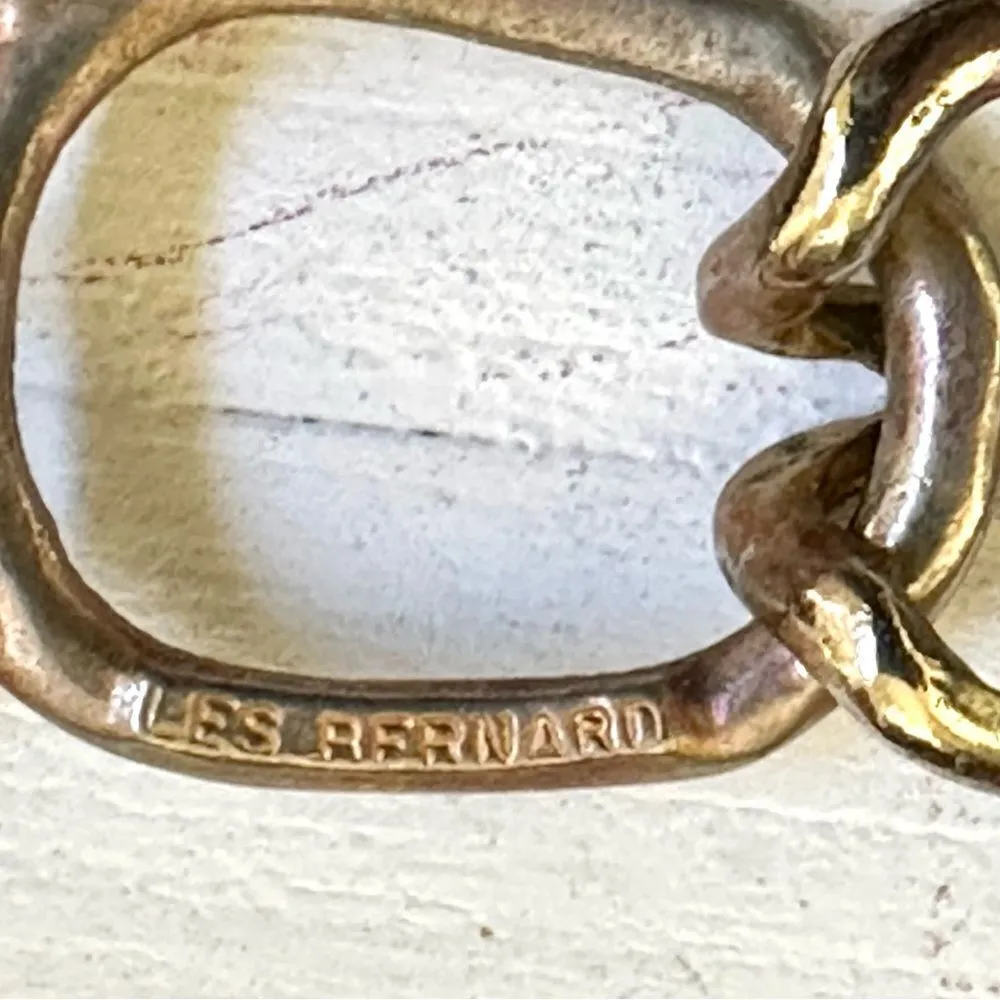 Les Bernard black beaded vintage statement necklace - Image 6