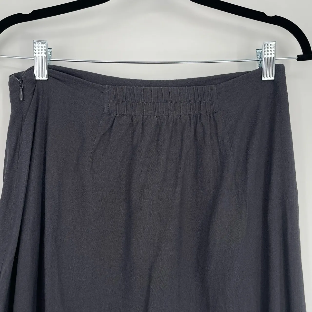 Splendid Women's Black Romantic Goth A-Line Sleek Minimalist Maxi Skirt XS - Image 7