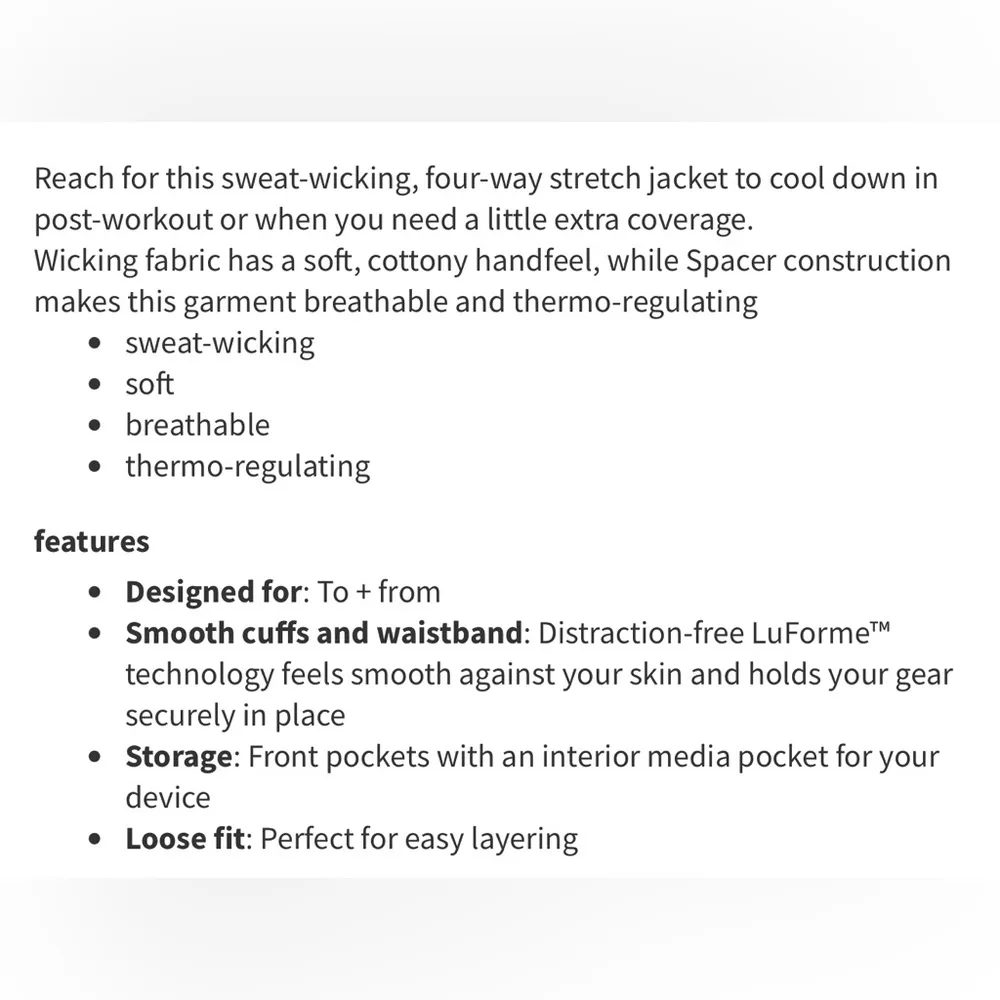 Lululemon Shaped Hoodie Full Zip Jacket Special Edition Wordmark in Black Size 8 - Image 14