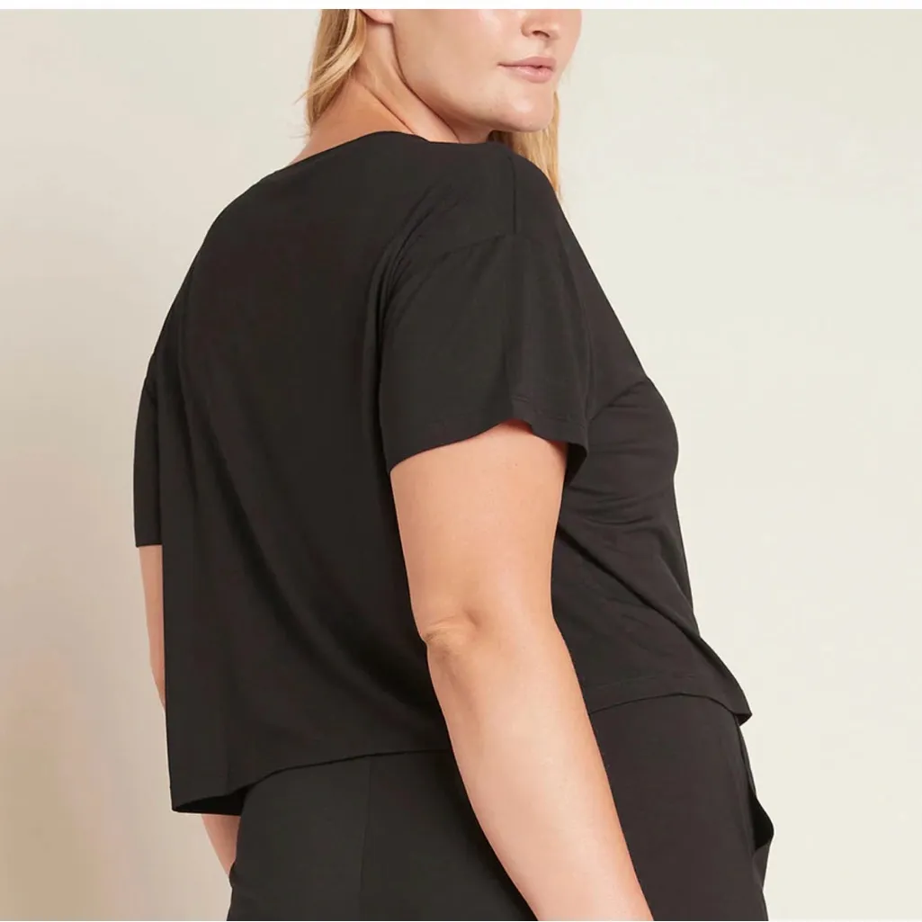Boody Black Downtime Crop Tee XL NWT - Image 4