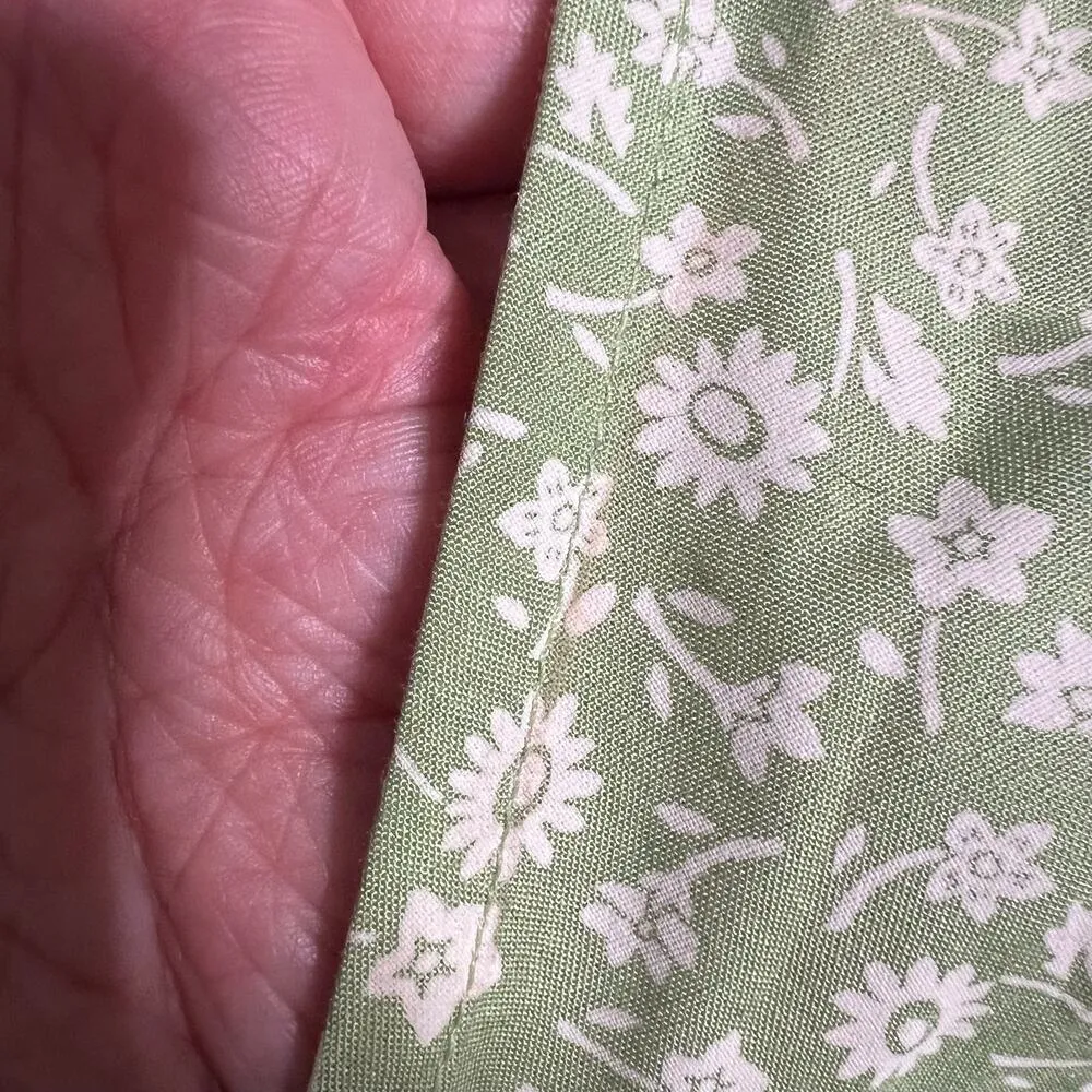 Madewell V-Neck Button-Front Mini Dress 4 Women’s Seedling Green NWT NL185 - Image 4