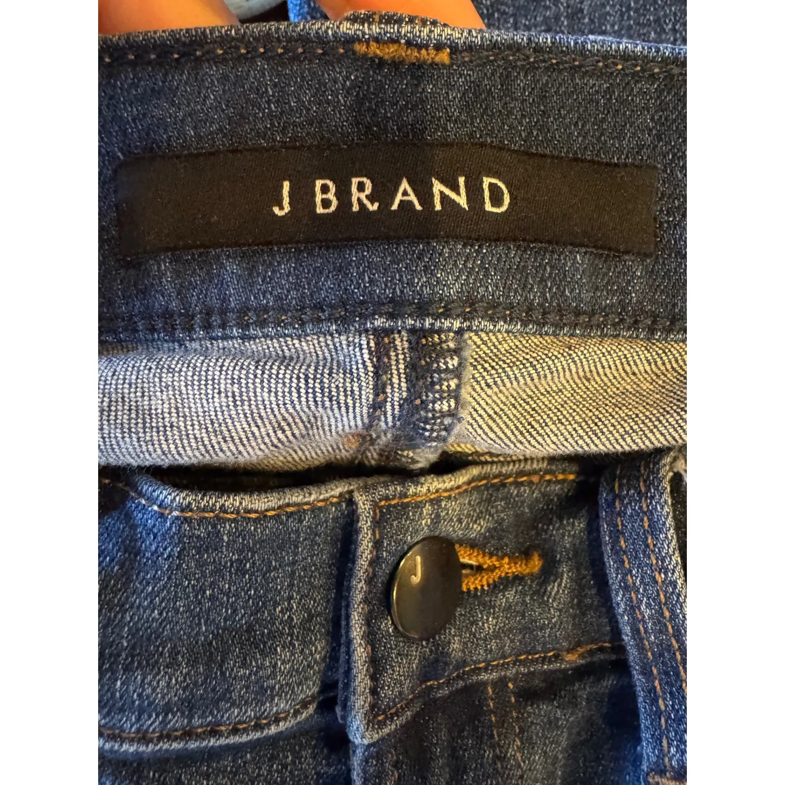 J Brand Jeans Womens 24 Blue Denim Faded Chewed Hem Flare Leg‎ Streetwear Edgy - Image 9