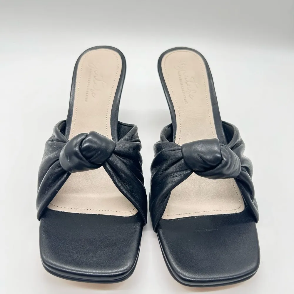 Journee Signature Sandals Women 11 Black Finlee Leather Dress Nordstrom $149 NEW - Image 4