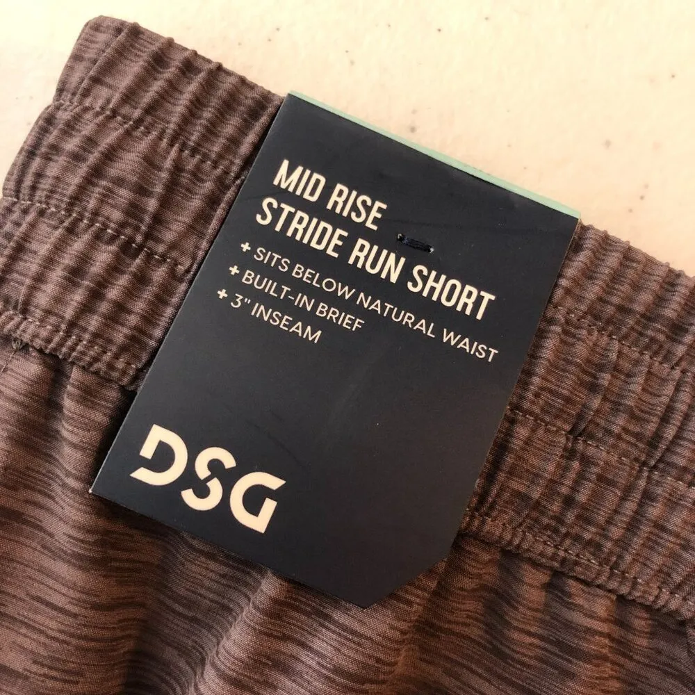 DSG Womens Mid Rise Stride Run Shorts Lined Phantom Mist Heather Gray 2XL Size undefined - Image 3