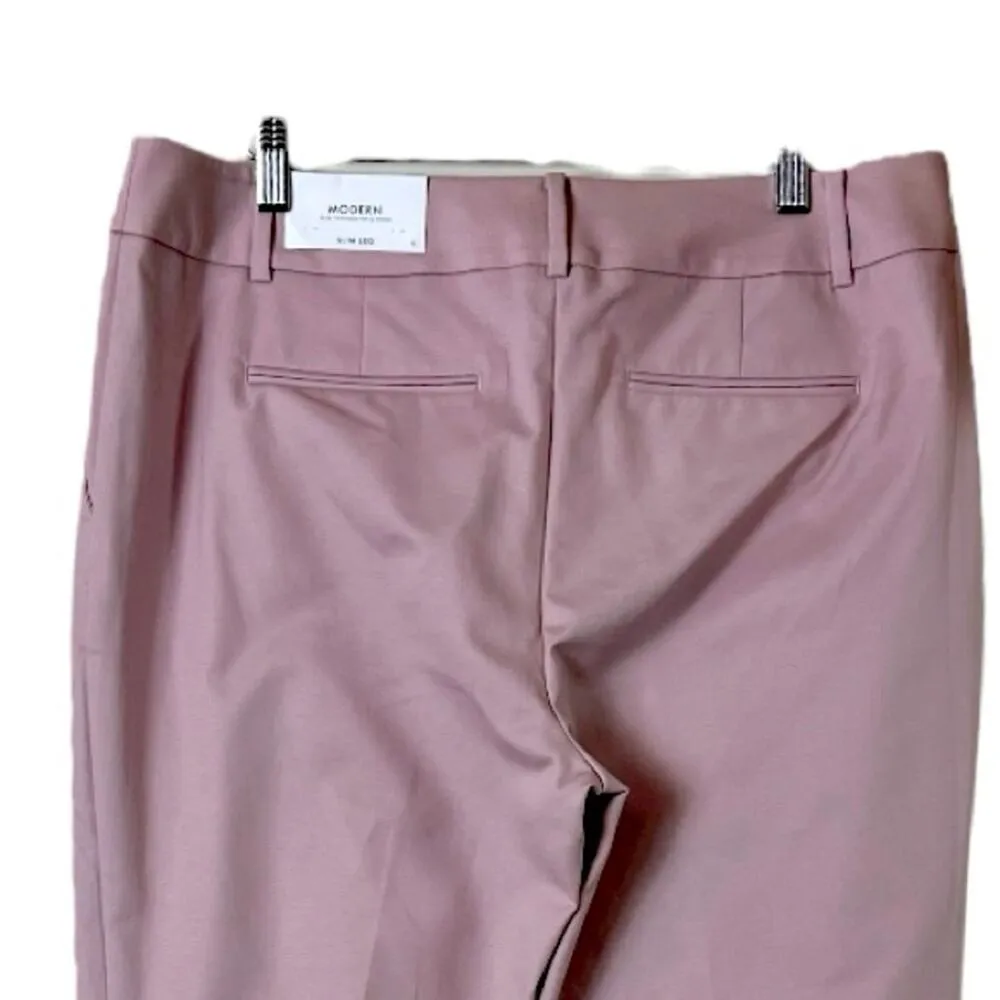 Ann Taylor New Pants Modern Slim Fit Mid Rise Ankle Blush Pink Women’s Size 12 - Image 4