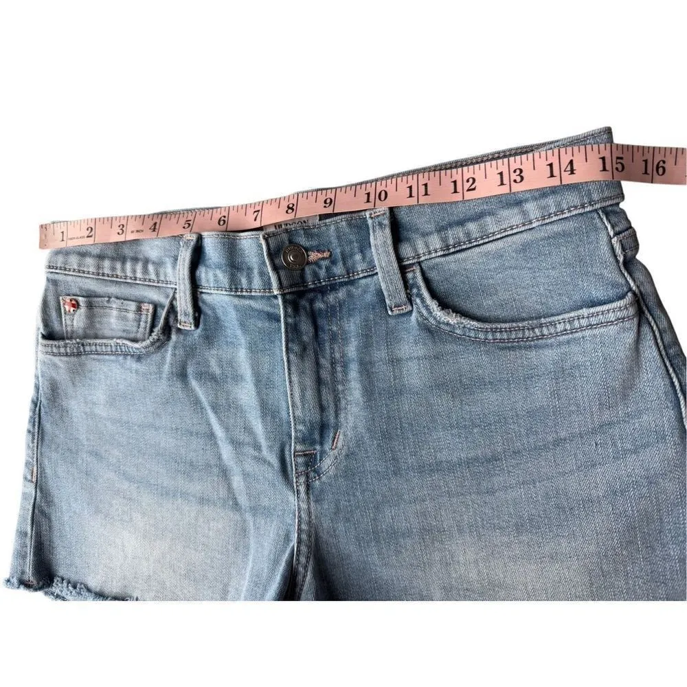 HUDSON Gracie Mid Rise Cut Off Fray Hem Denim Shorts Size 6/28 - Image 11