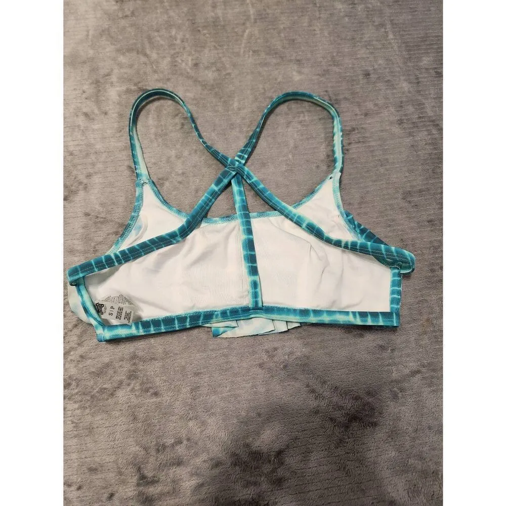 Victoria's Secret Pink Swim Strappy Racerback Bikini Top S Teal Tie Dye - Image 2