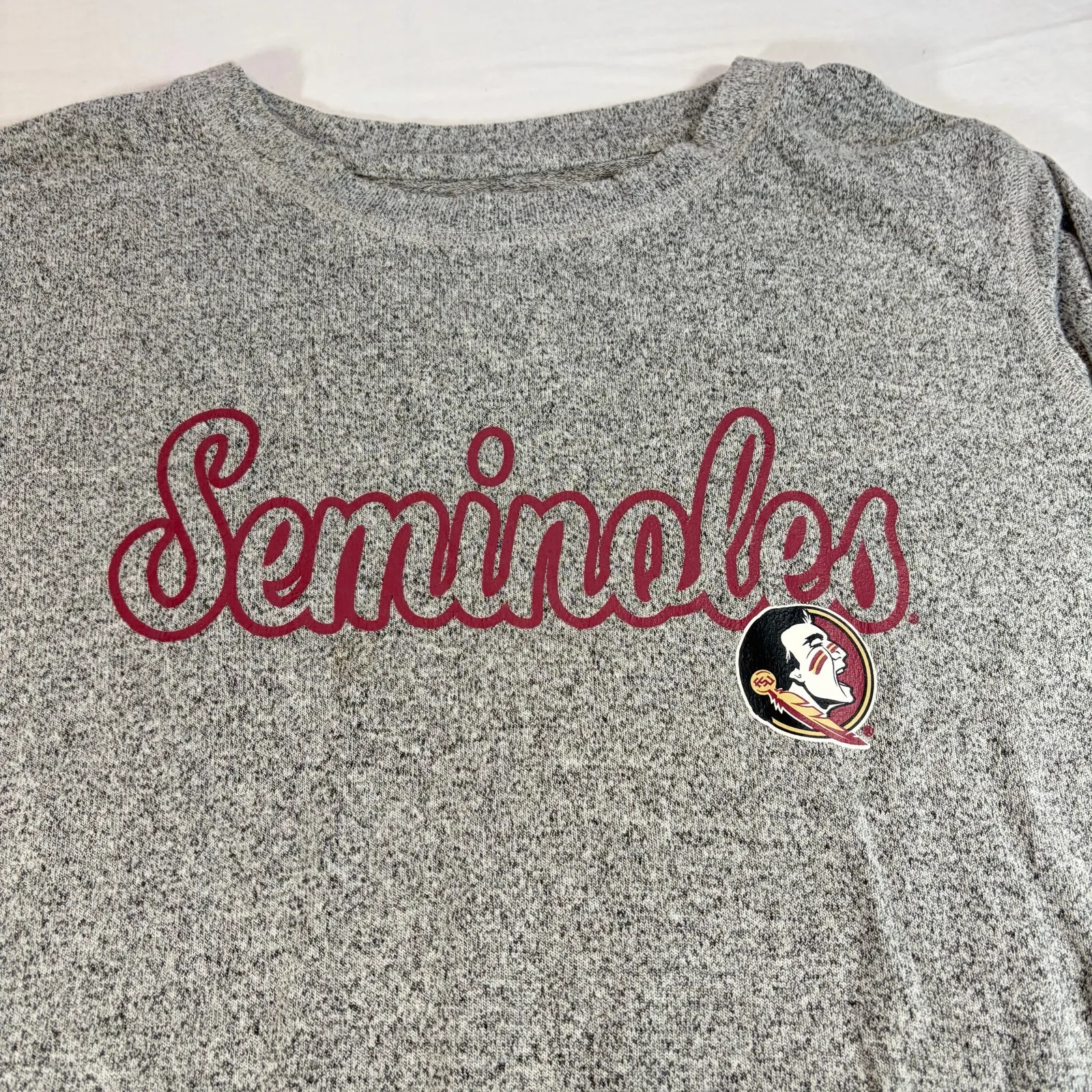 Concept Sports Florida State Seminoles womens gray lightweight sweater. Size L Size L - Image 4