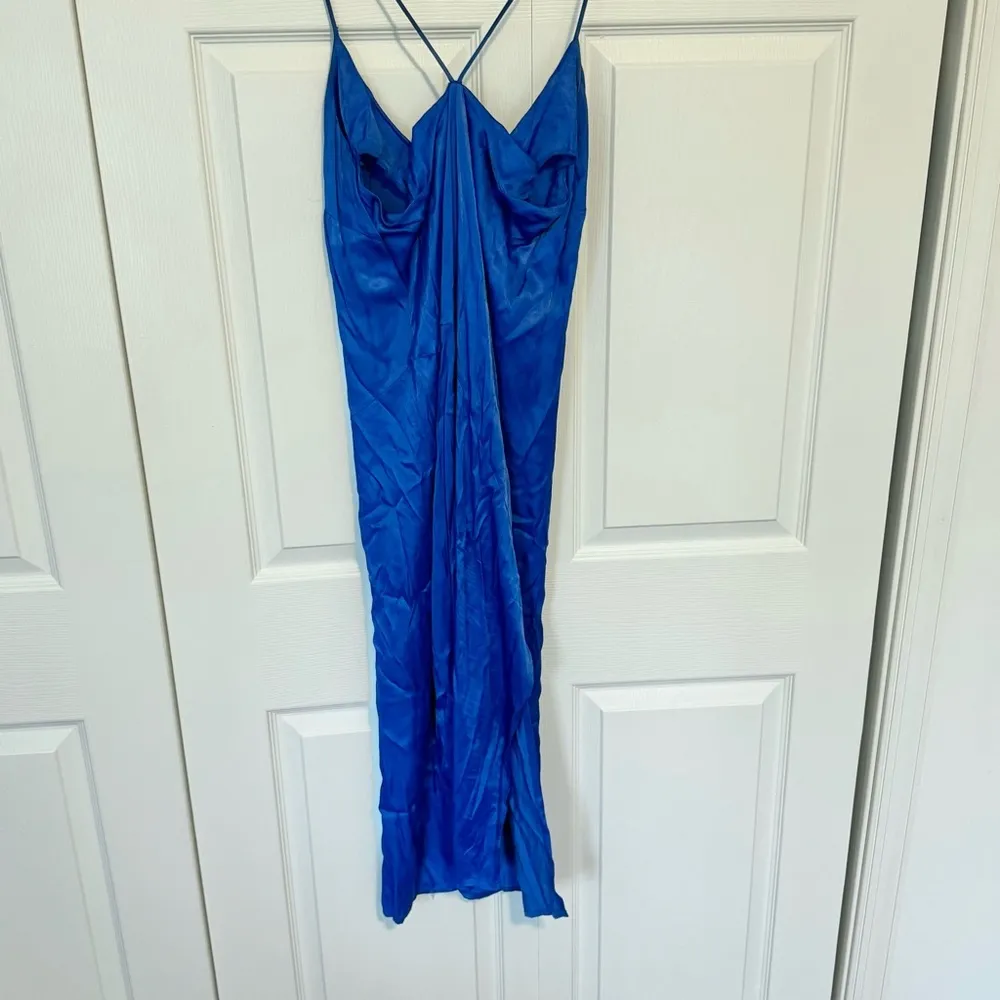Stradivarius blue maxi dress MEDIUM - Image 4