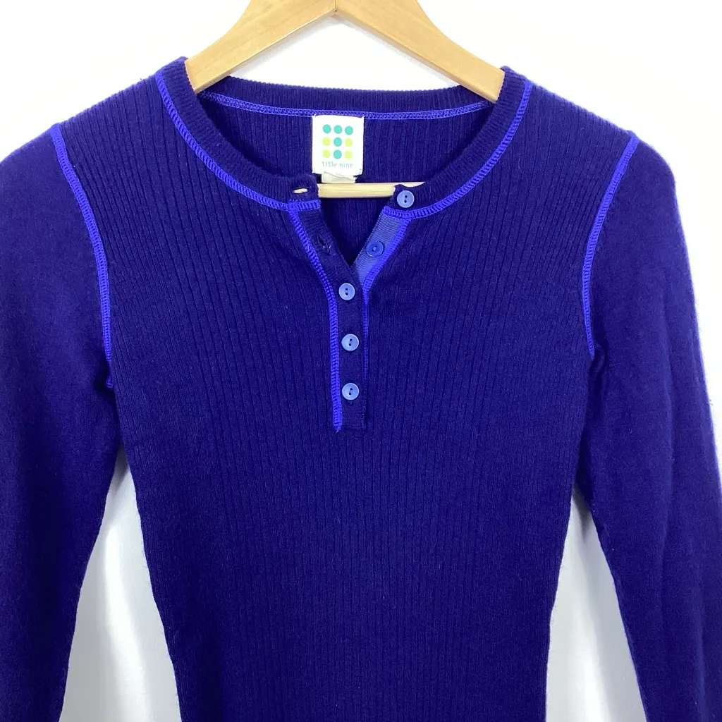 Title Nine Woolicious Sweater Henley Size XS - Image 2