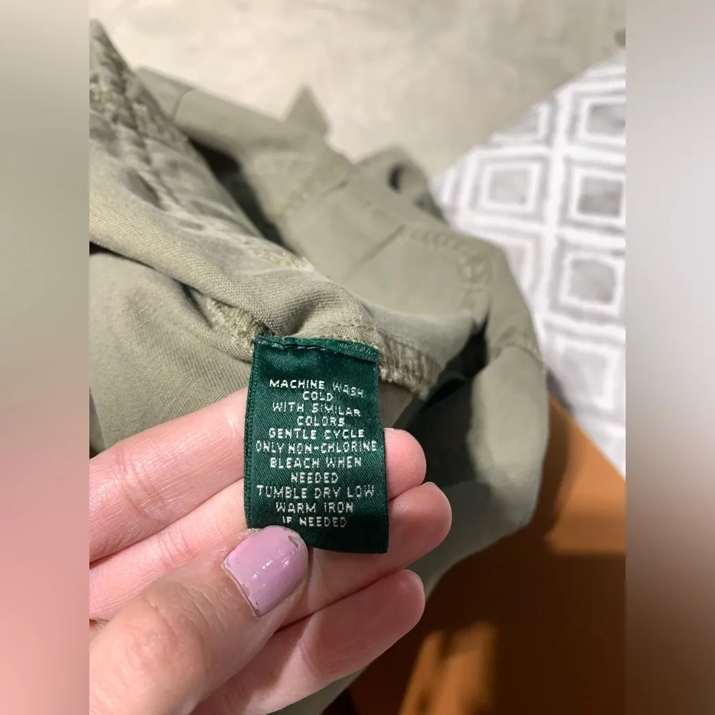 Lauren jeans company Ralph Lauren sleeveless green button up dress 6 - Image 9