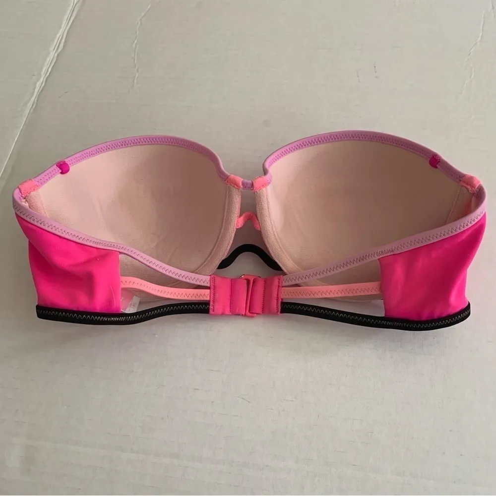 Victoria's Secret The Flirt Bandeau Pink Bikini Top Size 34C - Image 6