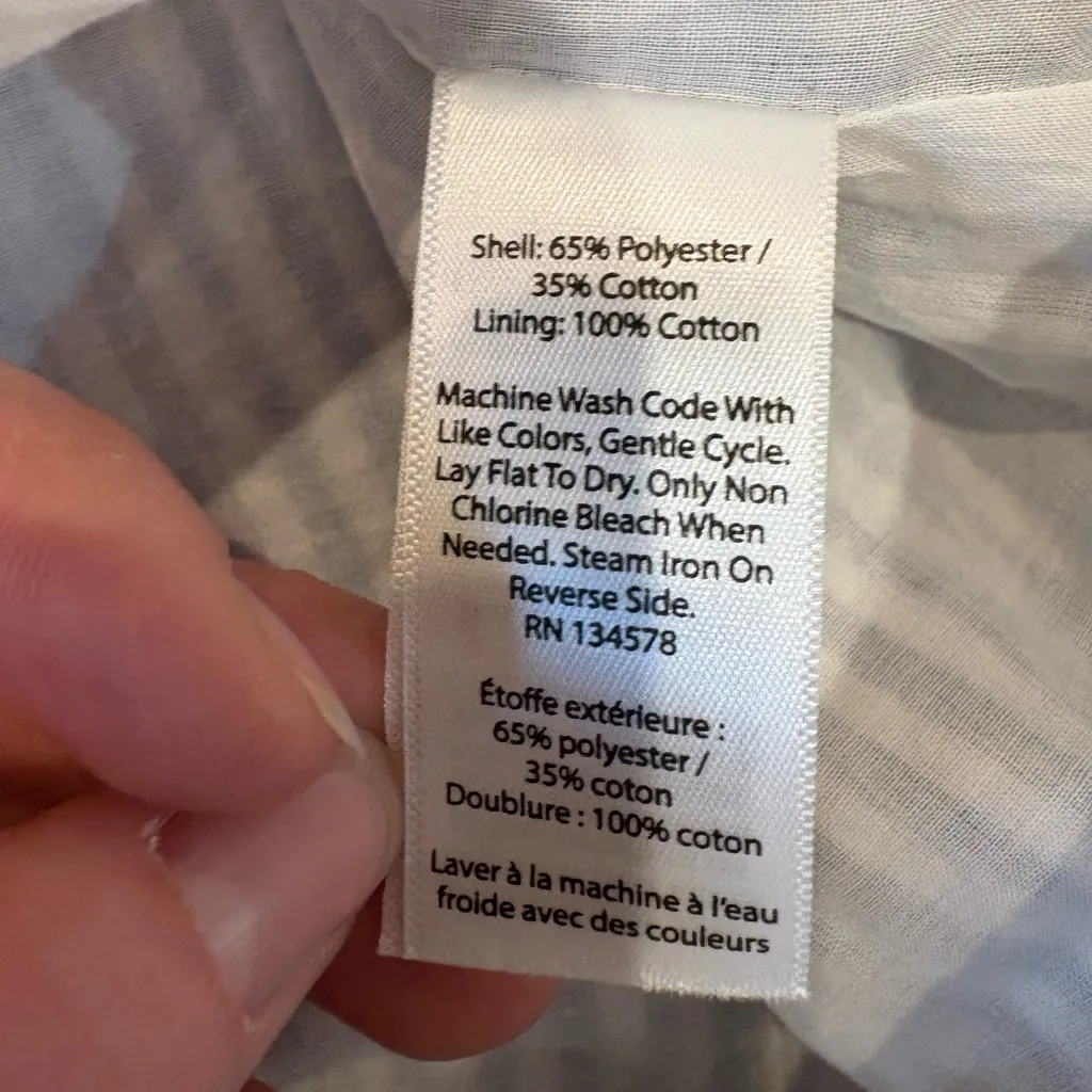 Vineyard Vines Blue & White Seersucker Ruffle Wrap Dress – Size 00 - Image 5